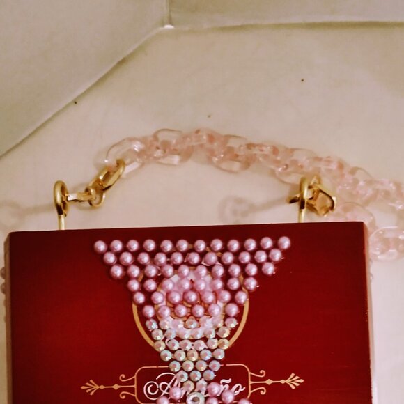 Suenos de Saundra Upcycled Collection, Red Antano Cigar Box Purse - Picture 5 of 14